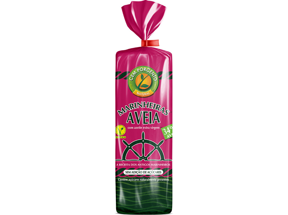 BOLACHA CEM PORCENTO MARINHEIRAS AVEIA 200G