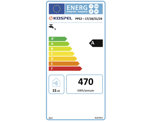 Kospel PPE2 elektronische comfort doorstroomverwarmer 17/18/21/24 kW