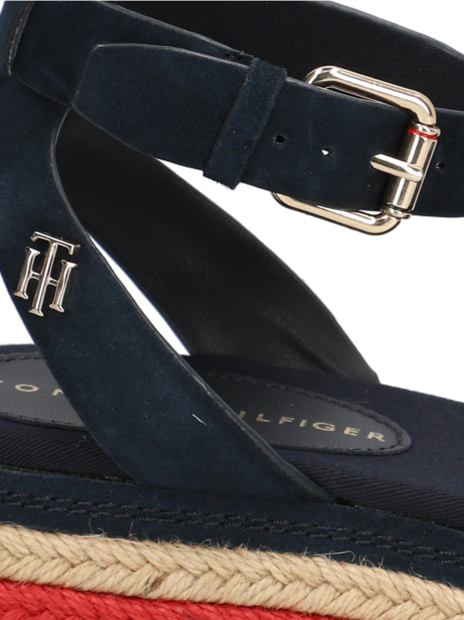 COLORED ROPE LOW WEDGE SANDAL