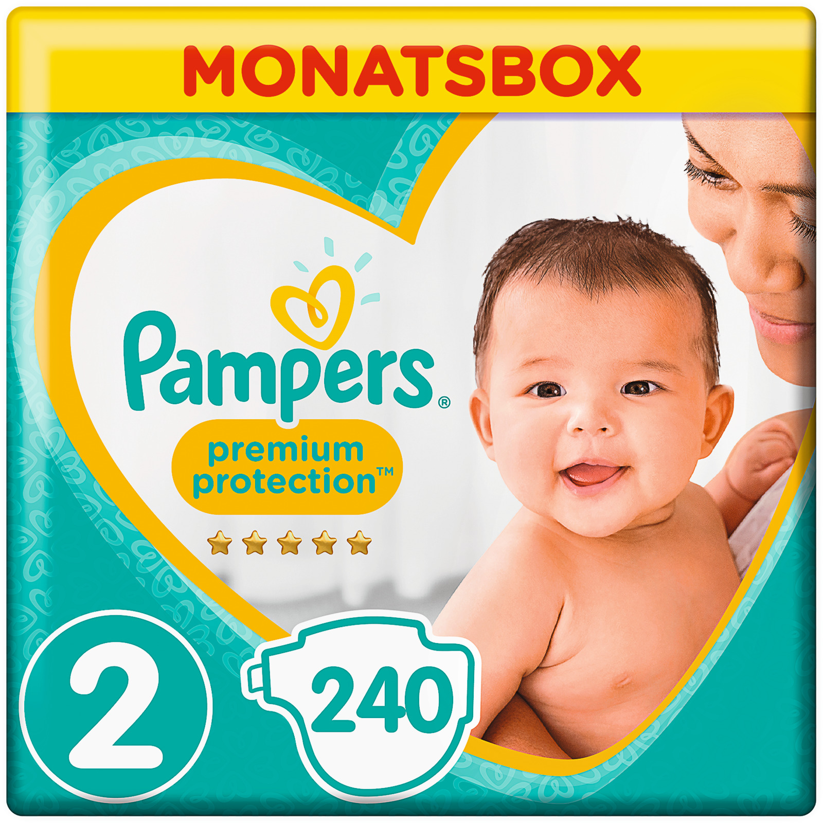 Pampers Gr. 2 Premium Protection Mini 4-8 kg Monatsbox 240er