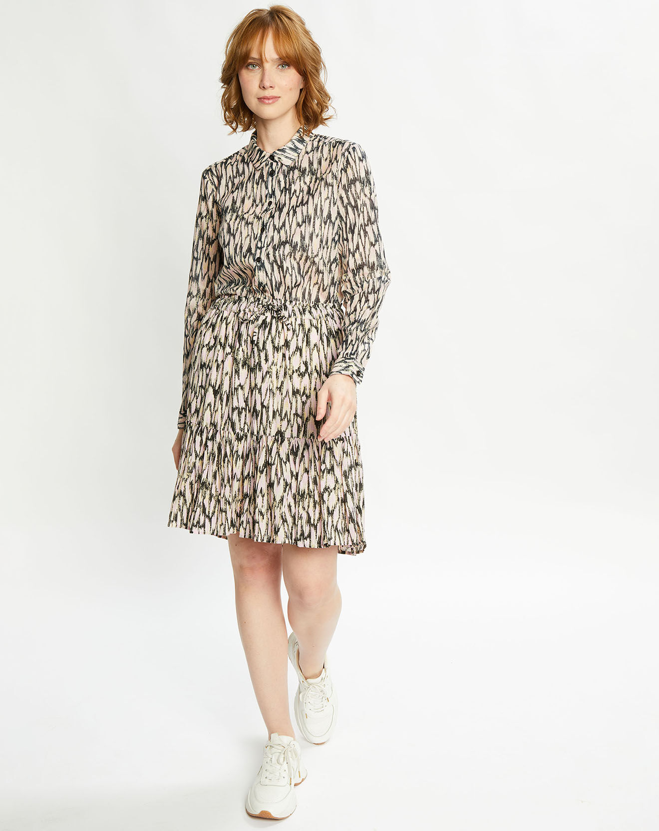Scotch & Soda Chemise Regular Fit imprimée rose/écru/noir