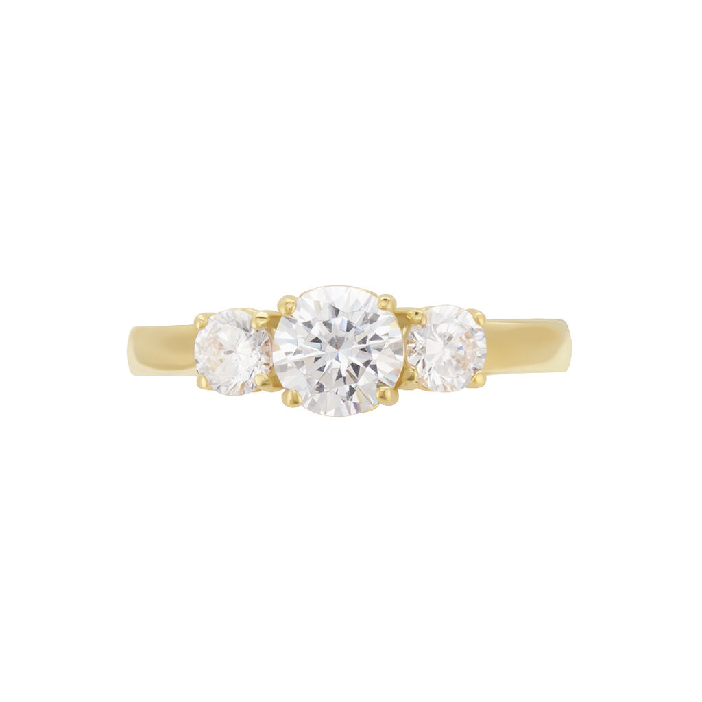 Bague Hilar Plaqué Or Oxydes De Zirconium