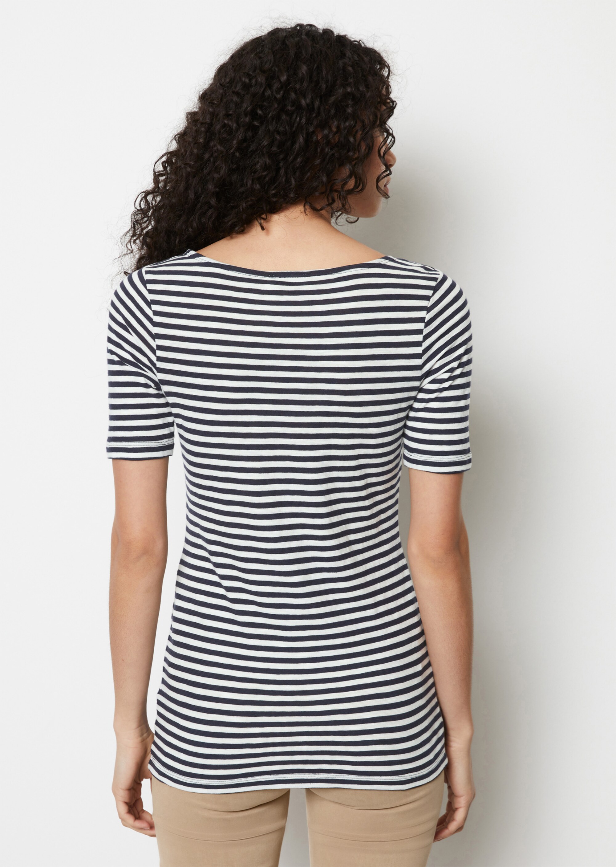 Gestreiftes T-Shirt slim aus Organic Cotton-Jersey