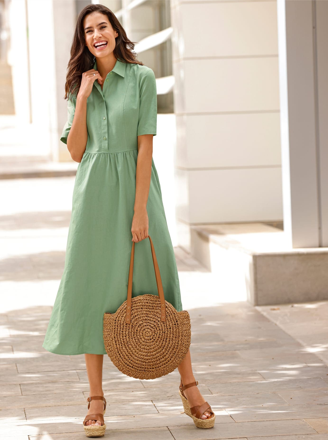Inspirationen Hemdblusenkleid »Kleid«