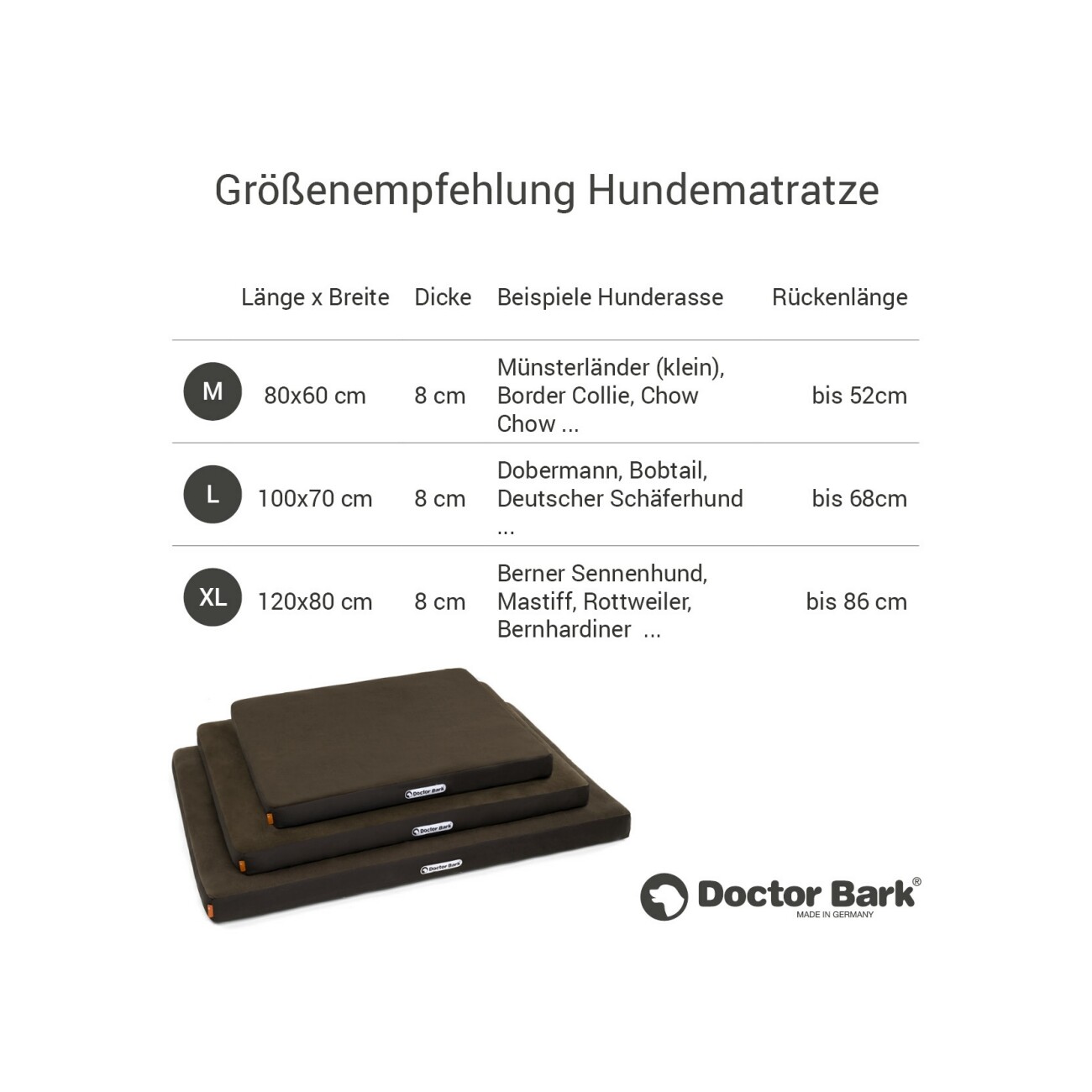 Doctor Bark Hundematratze braun M