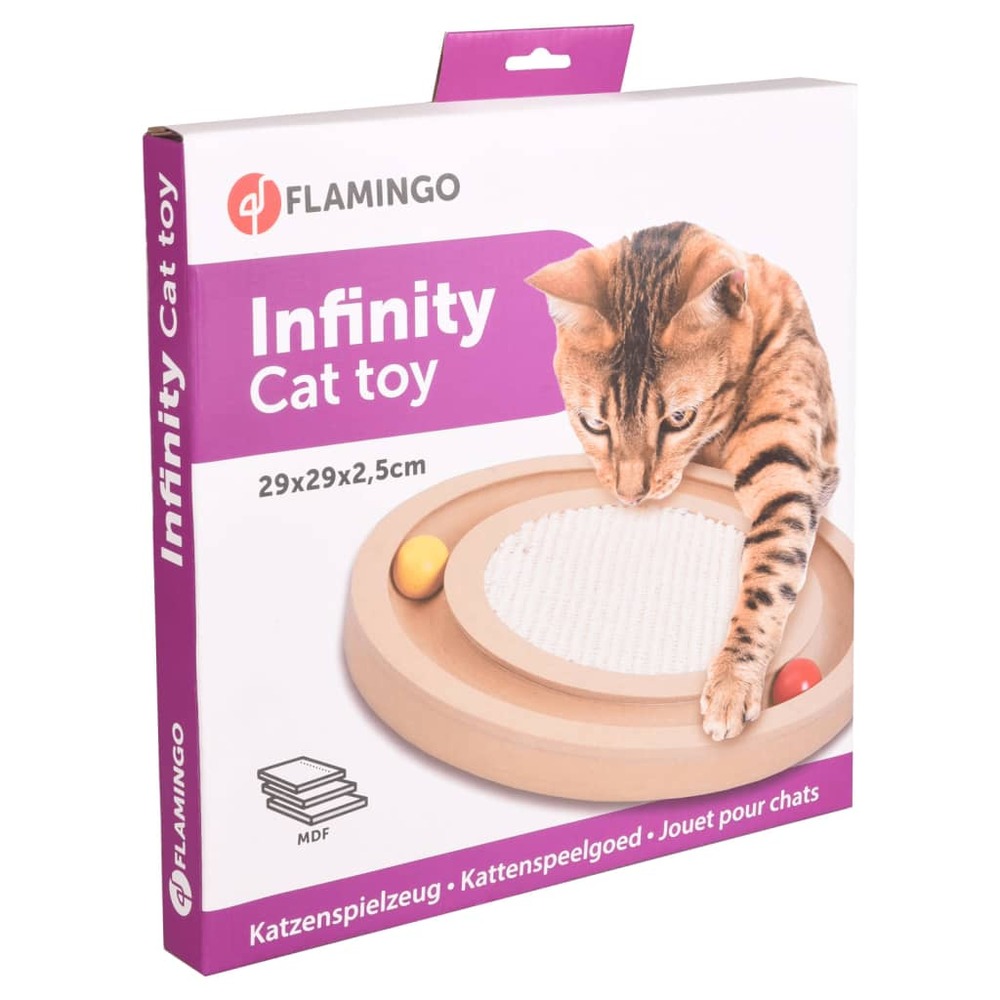 Jouet griffoir pour chats infinity 29x29x2,5 cm naturel