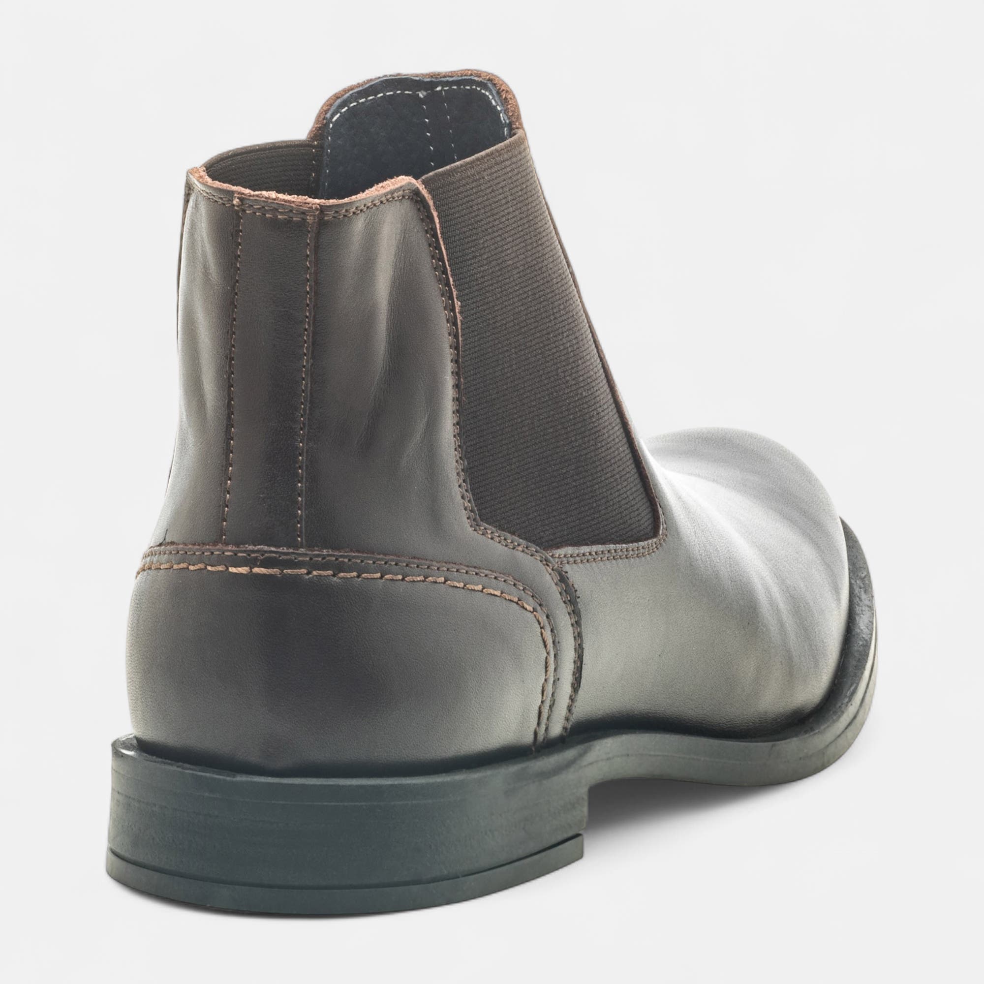Boots chelsea Homme en cuir marron