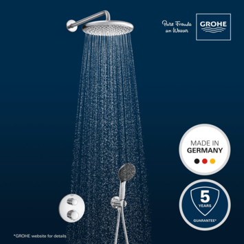Grohe Precision Thermostat Perfect inbouw douchesysteem met  Vitalio Comfort 250 hoofddouche rond Chroom