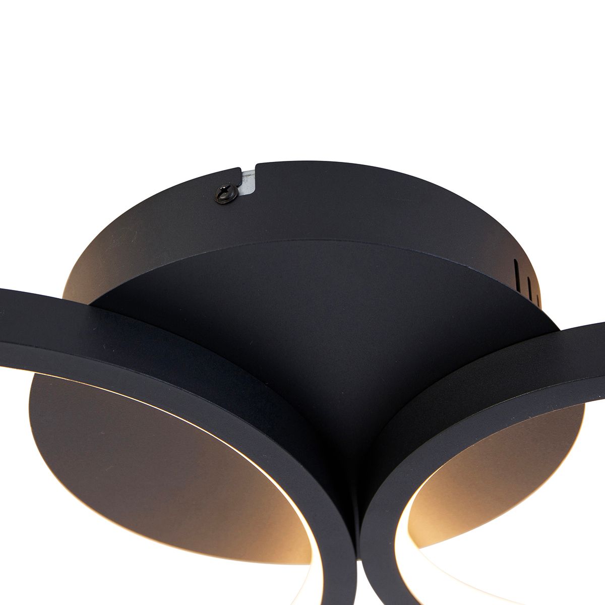 Plafondlamp zwart incl. LED 3 staps dimbaar 4-lichts - Lupolo