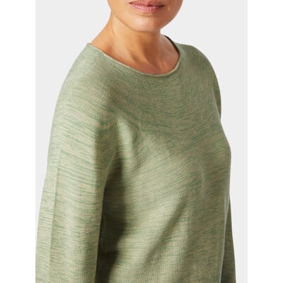 Damenshirt Baumwolle, Grünmelange
