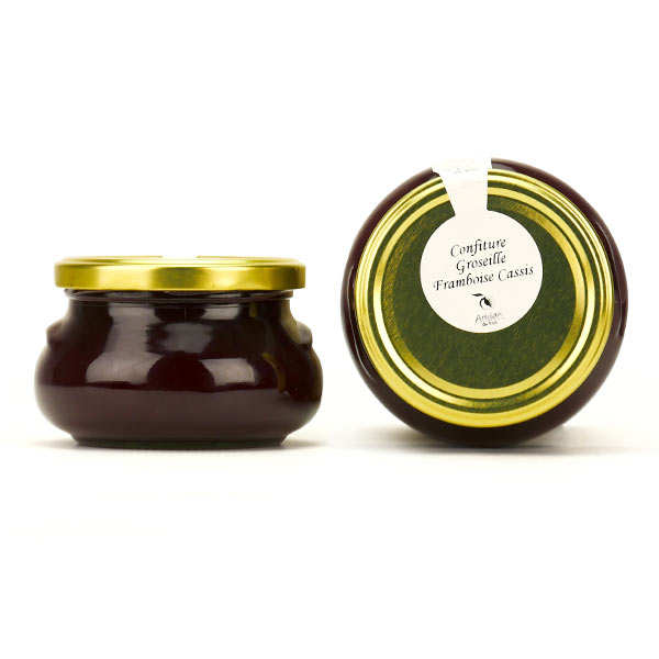 Confiture groseille, framboise et cassis