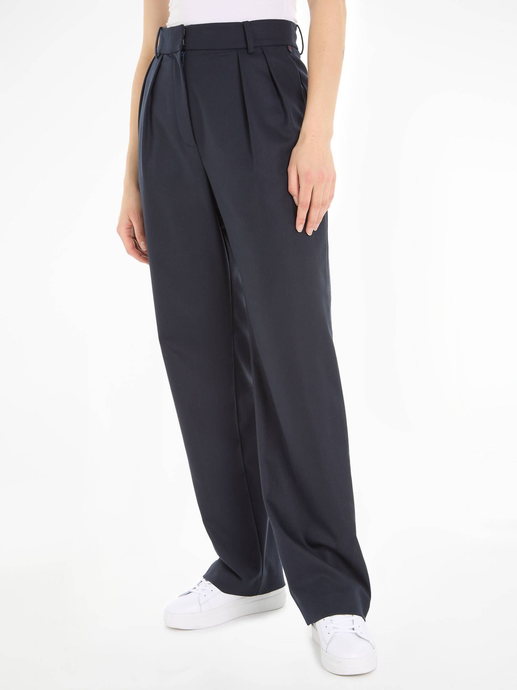 Tommy Hilfiger| Damen Stoffhose Relaxed Fit