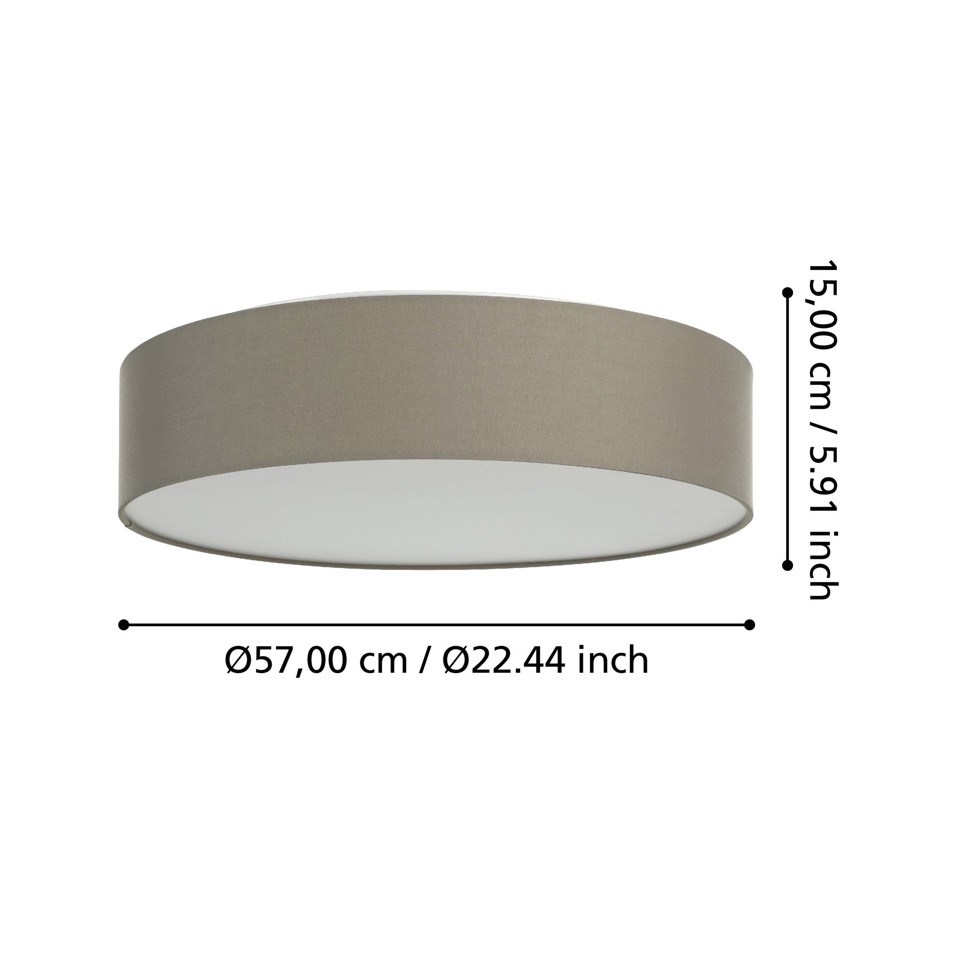 EGLO - Romao-Z loftlampe taupe Ø57 - RGB + TW - Zigbee, Bluetooth