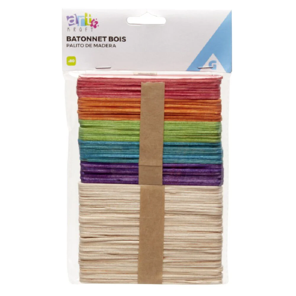 Bâtonnets en bois x80