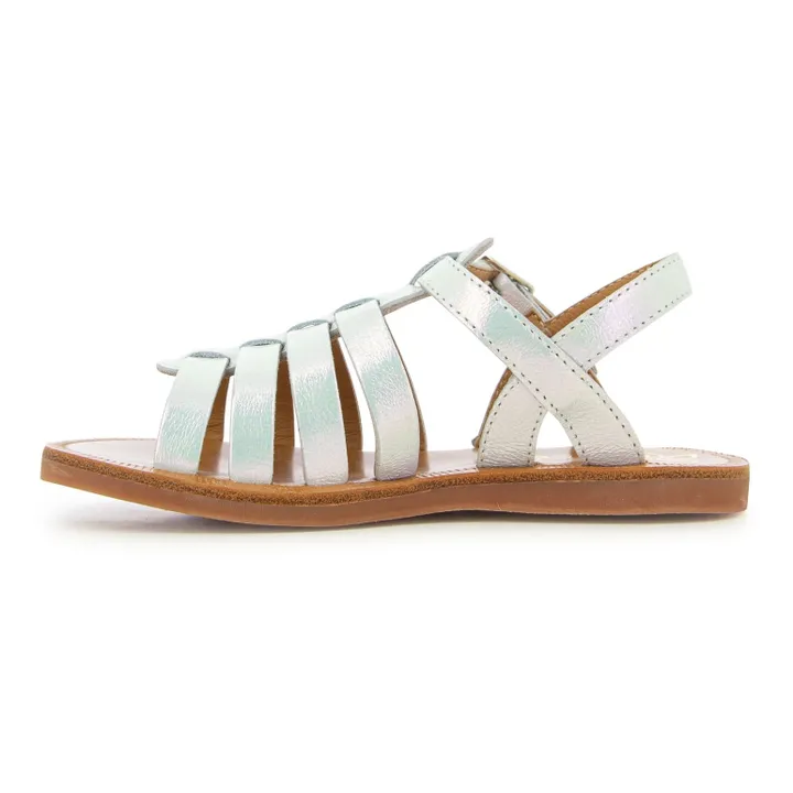 Pom d'Api Sandales Plagette Strap | Blanc satiné