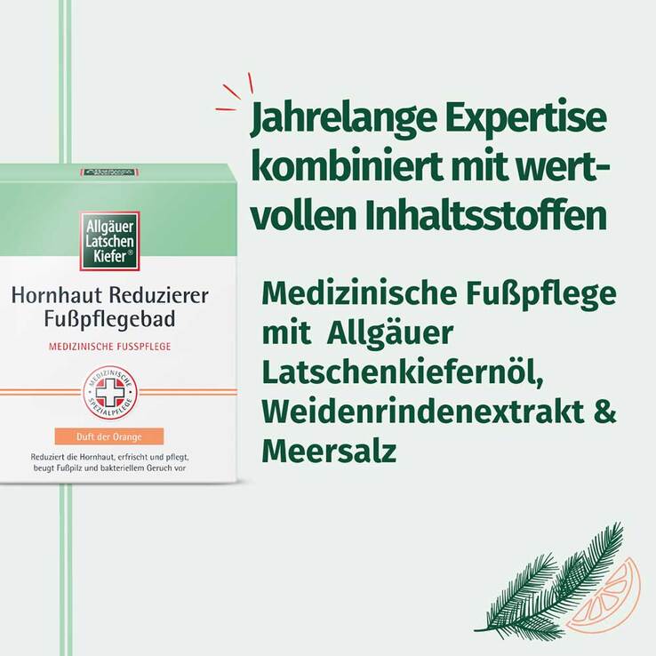 Allgäuer Latschenkiefer Hornhaut Reduzierer Fußpflegebad, 10X10 g