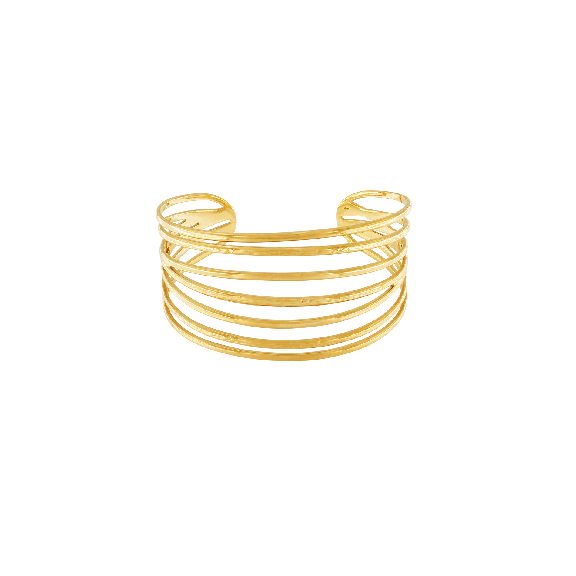 Dansk Copenhagen  String Statement Cuff armring, vandfast - forgyldt
