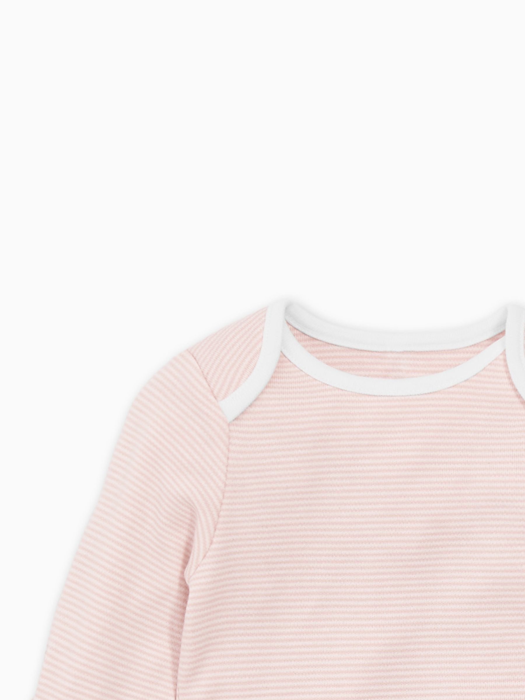 Roze streep - MORI Lange Mouw Envelope Hals Bodysuit