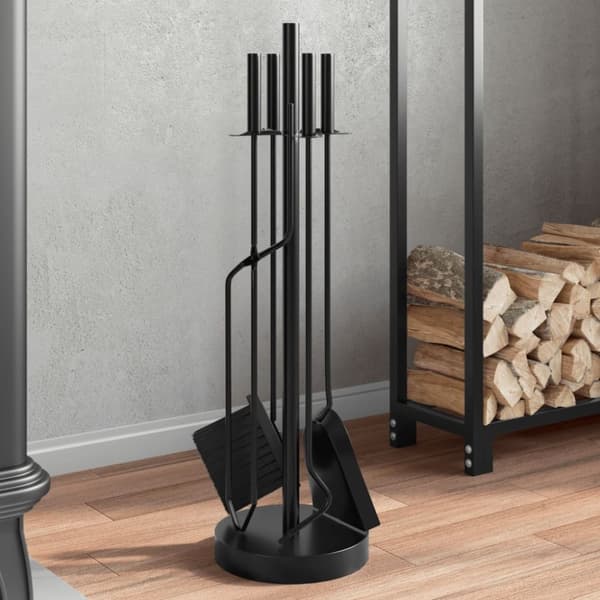 vidaXL Peisverktøysett 5 deler 18x66 cm stål