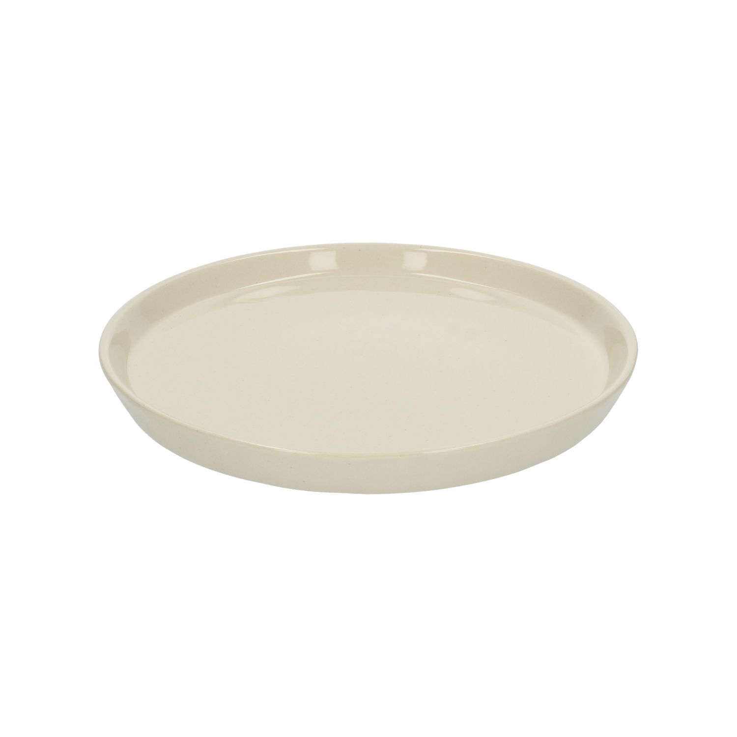 Dinerbord, steengoed, beige, spikkel, Ø 25 cm