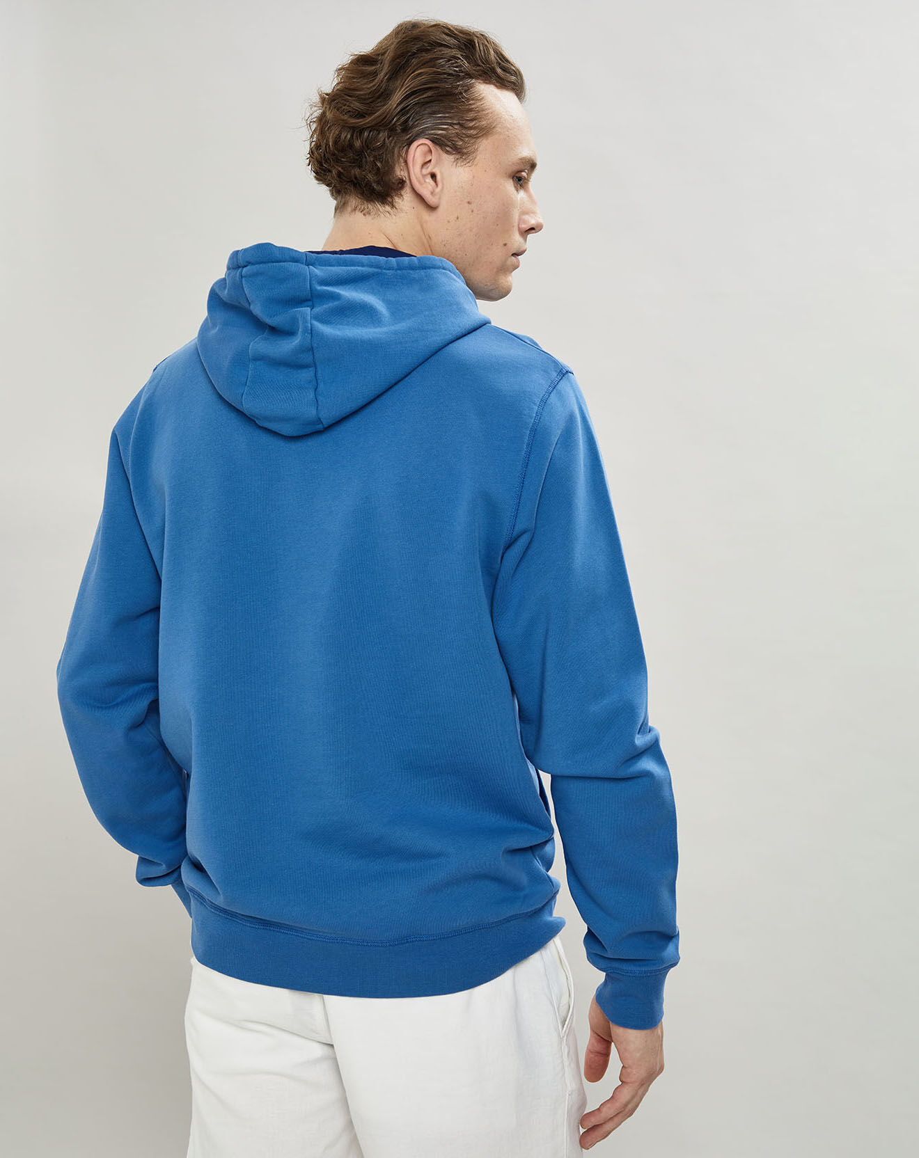 Hackett London Sweat à capuche brodé bleu