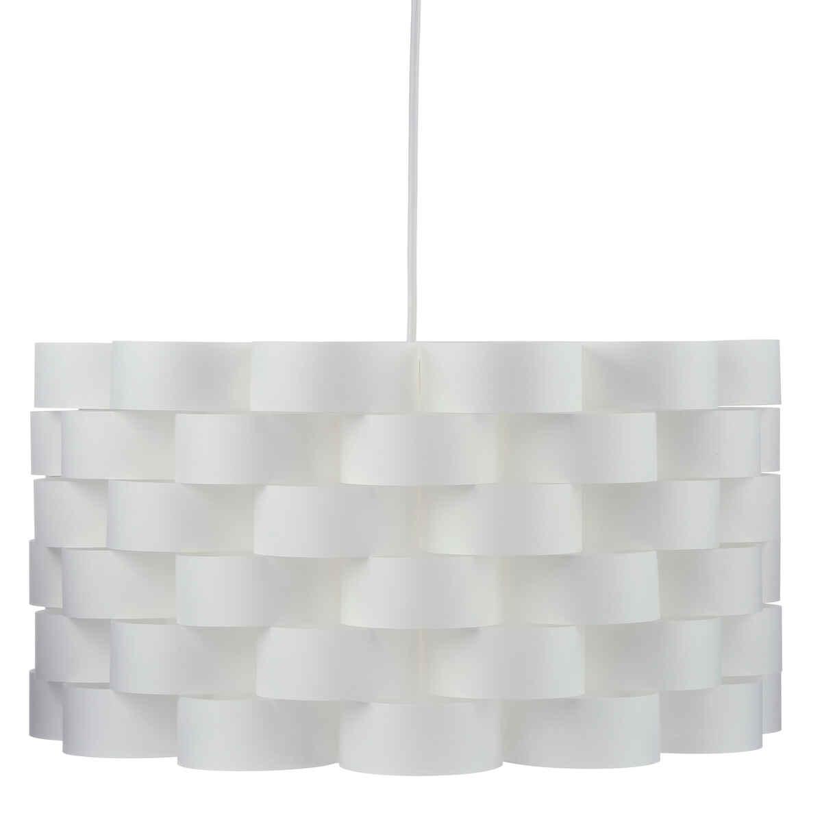 SUSPENSION PAPIER PLASTIQUE MOKI BLANC D.42CM