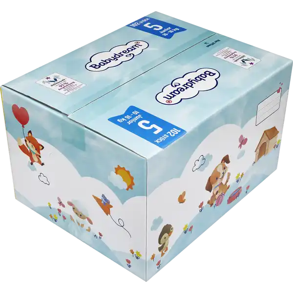 Premium Windel Größe 5 Junior, 102 Stück, 10-16 kg
