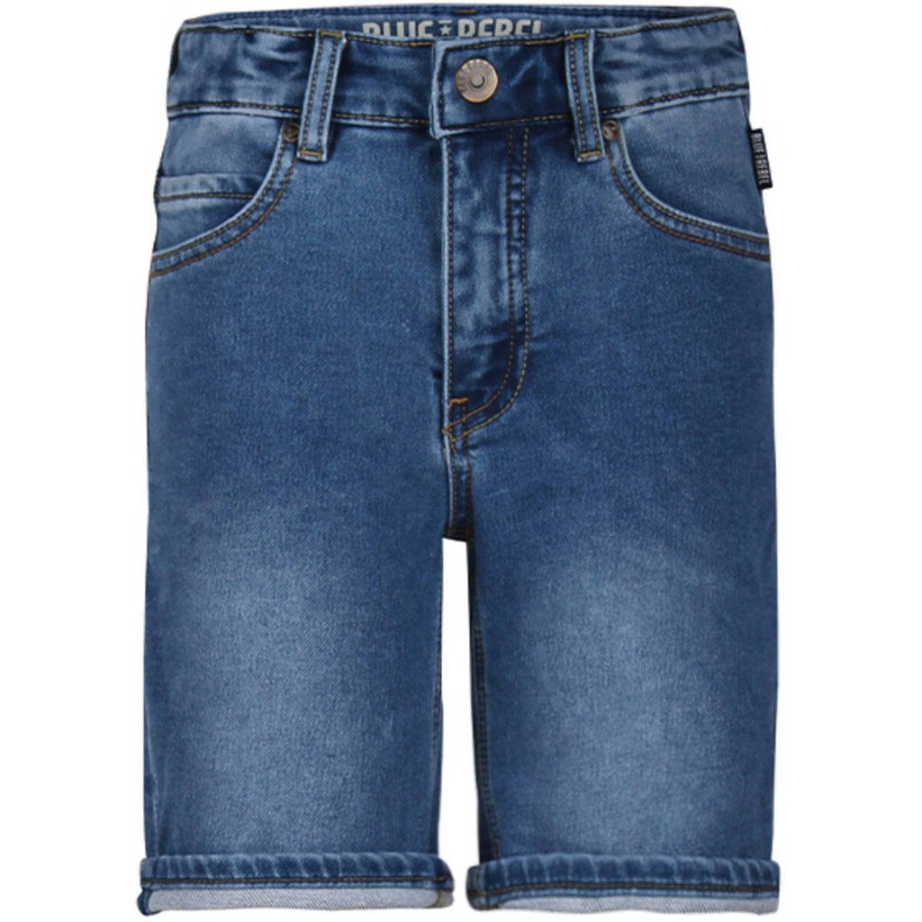 Blue Rebel slim fit jeans bermuda break a leg