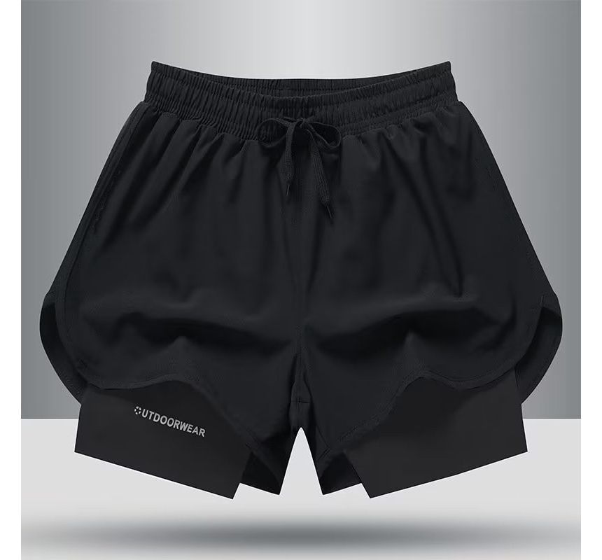 Acrius - Tweedelige hardloopshort met trekkoord in de taille