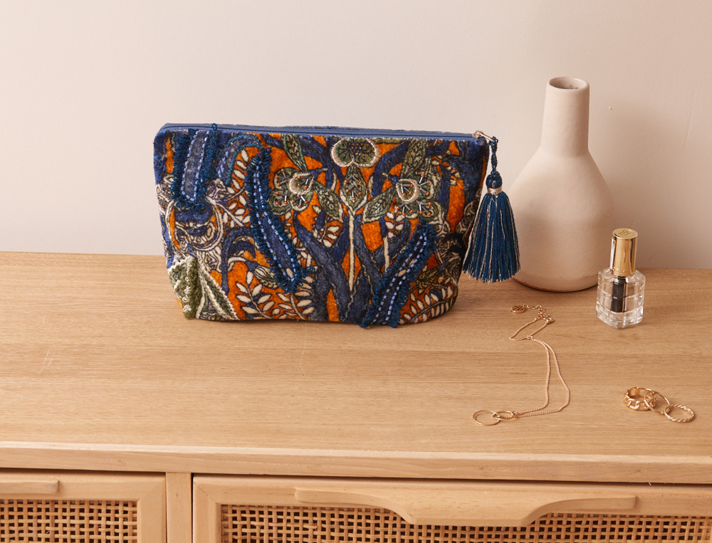 Trousse à maquillage-Bleu sortilège