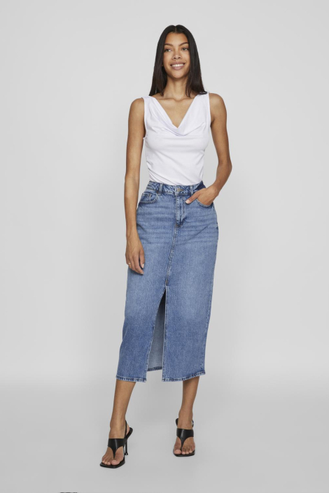 Vila blauwe dames rok