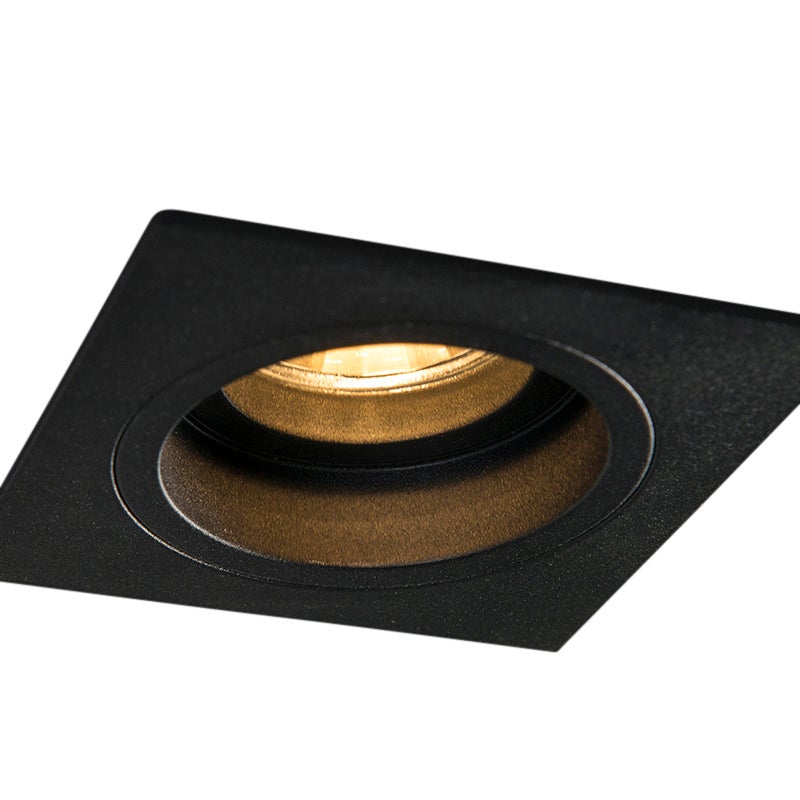 Moderne inbouwspot, zwart, 9,3 cm, draai- en kantelbaar - Chuck