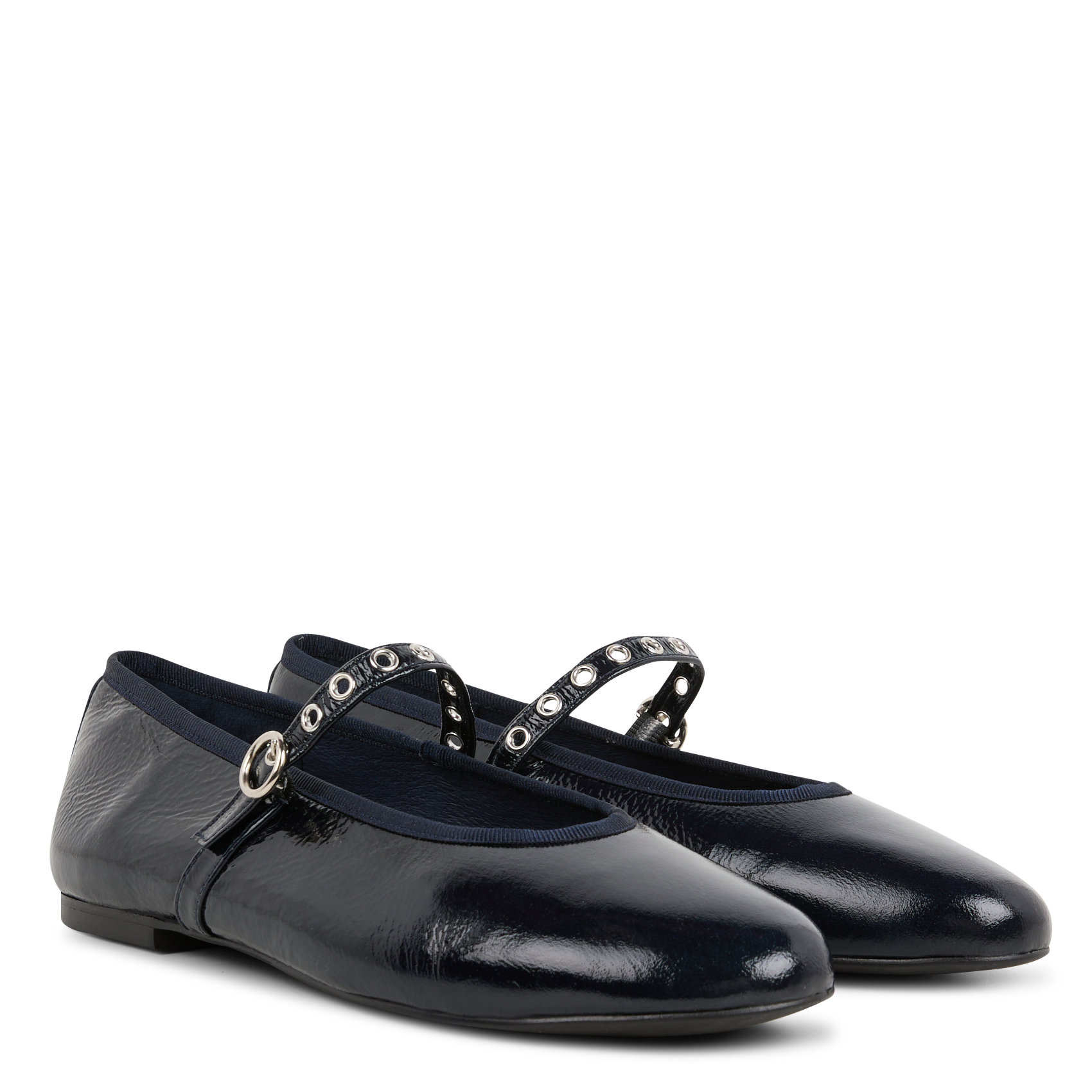 Babies plates en cuir vernis | Bleu