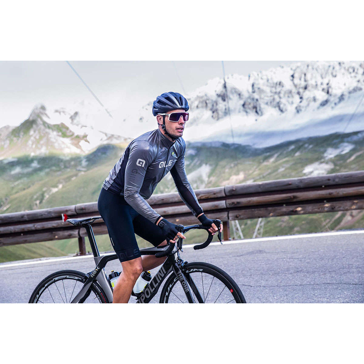 Ale Klimatik Guscio Reflective Fietsjack Grijs/Zwart Heren
