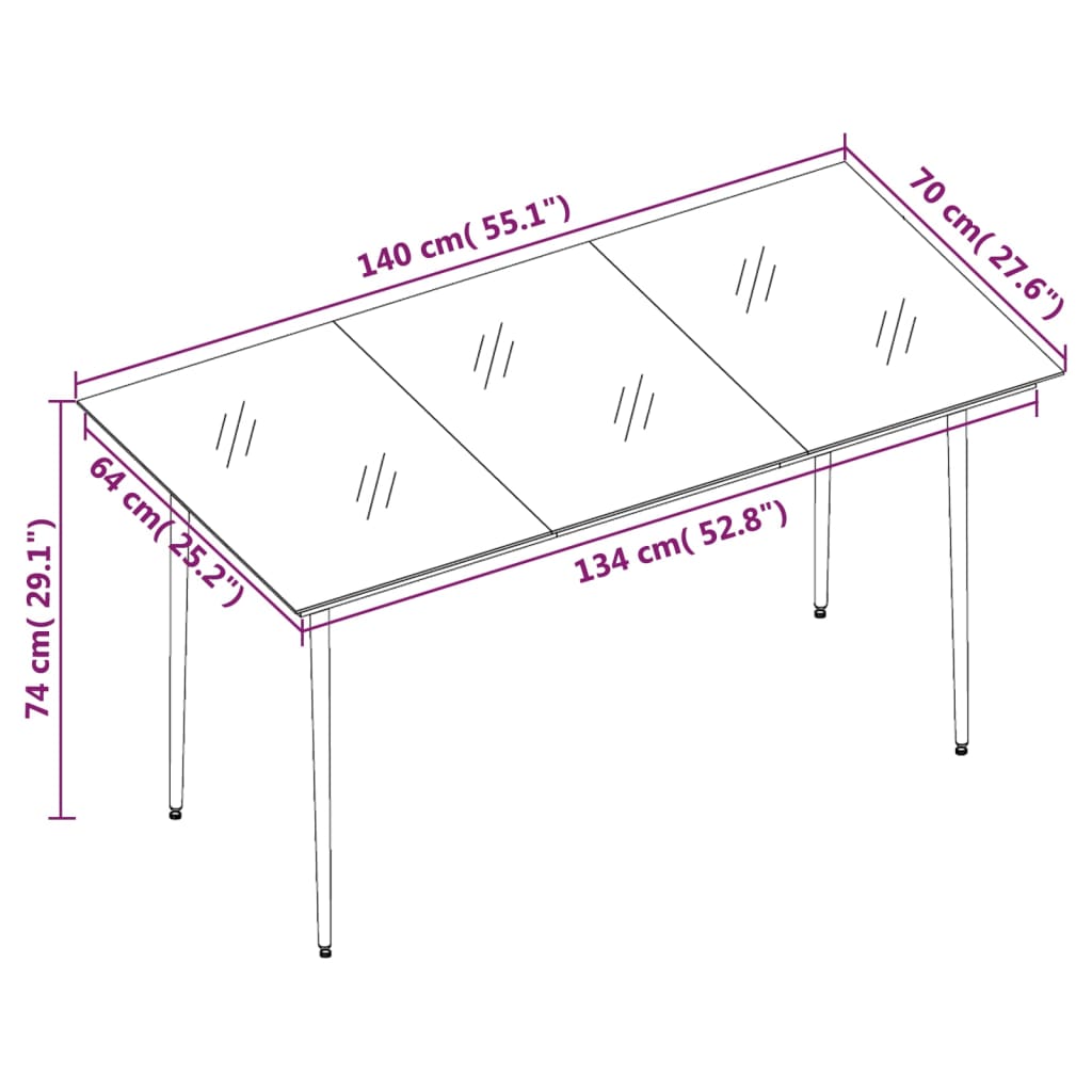 Ensemble de salle à manger de jardin meuble extérieur 5 pièces gris foncé