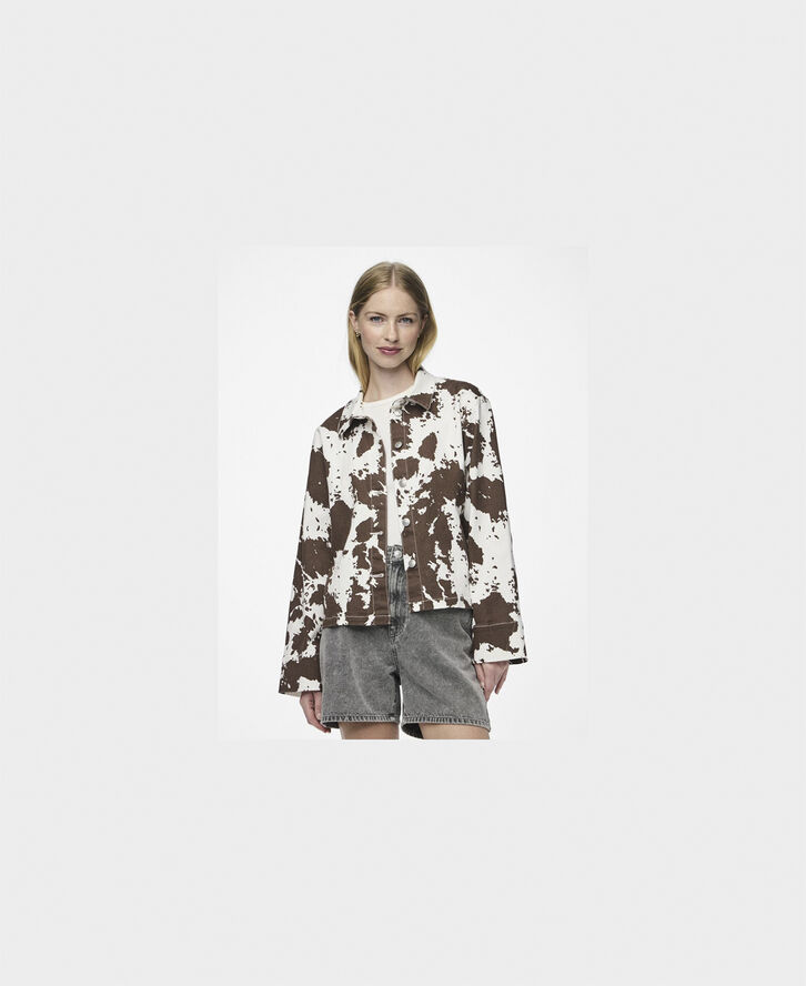 Pieces PCFAMINA LS DENIM JACKET D2D FSY Hvid