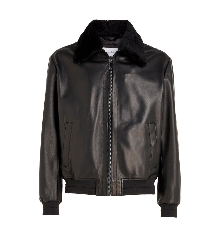 Jaqueta bomber acolchoada preta Calvin Klein Hero