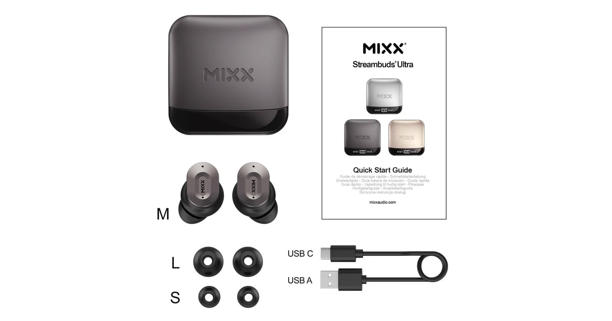 MIXXStreamBuds Ultra Dots True Wireless Earbuds  headset  (Zwart)