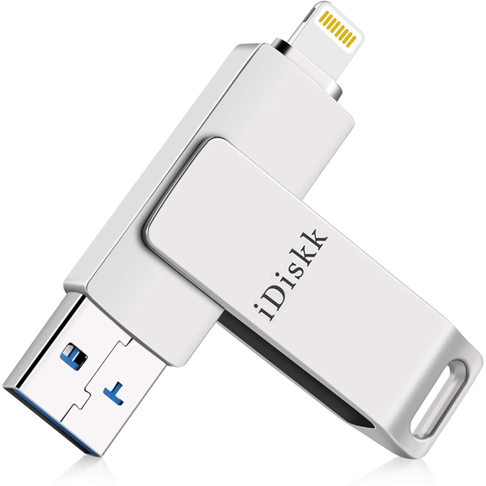 (MFi) 128GB Flash Drive HighSpeed USB Stick Lightning   USB A (USB 3.0) - Silber