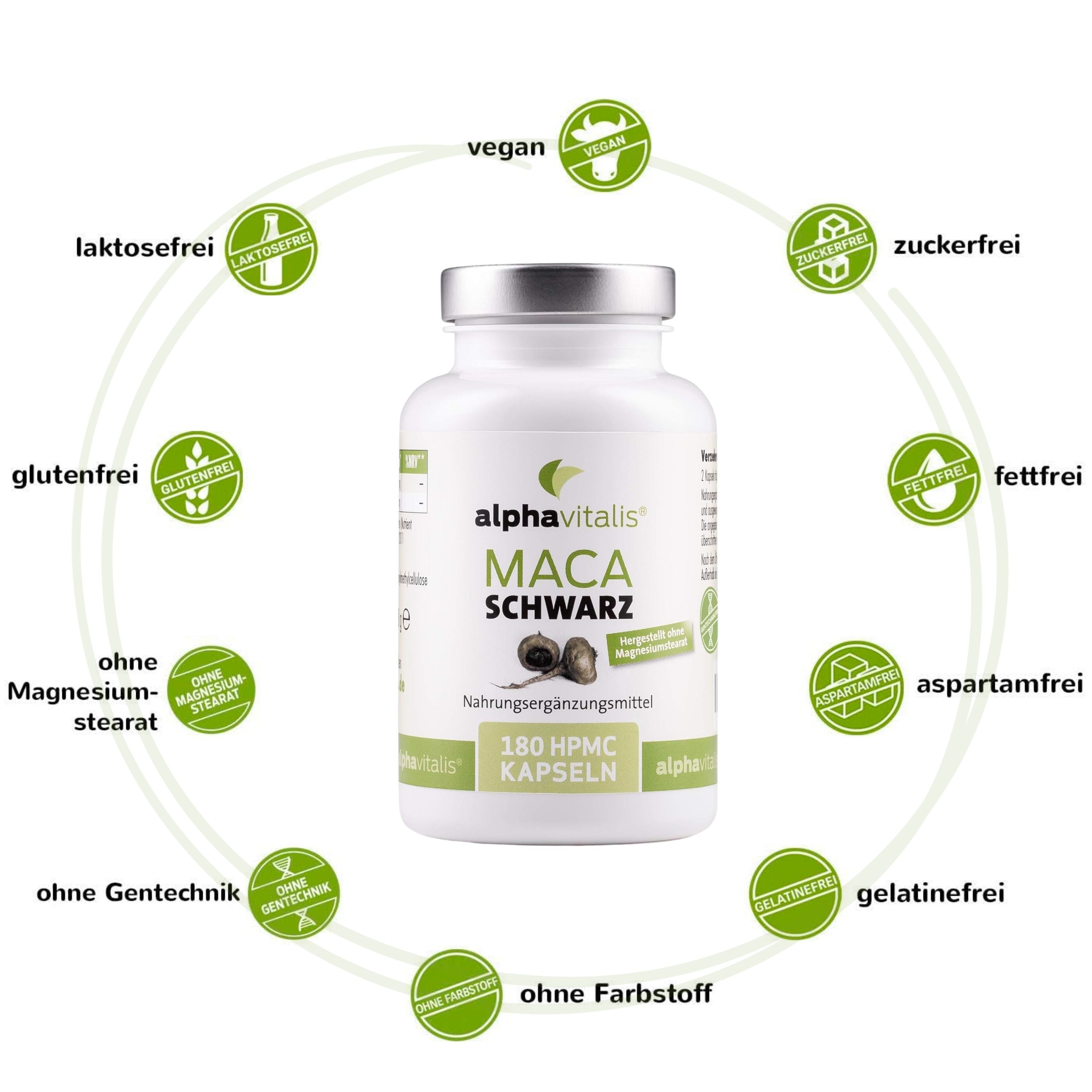 Alphavitalis® Maca Kapseln aus schwarzem Maca