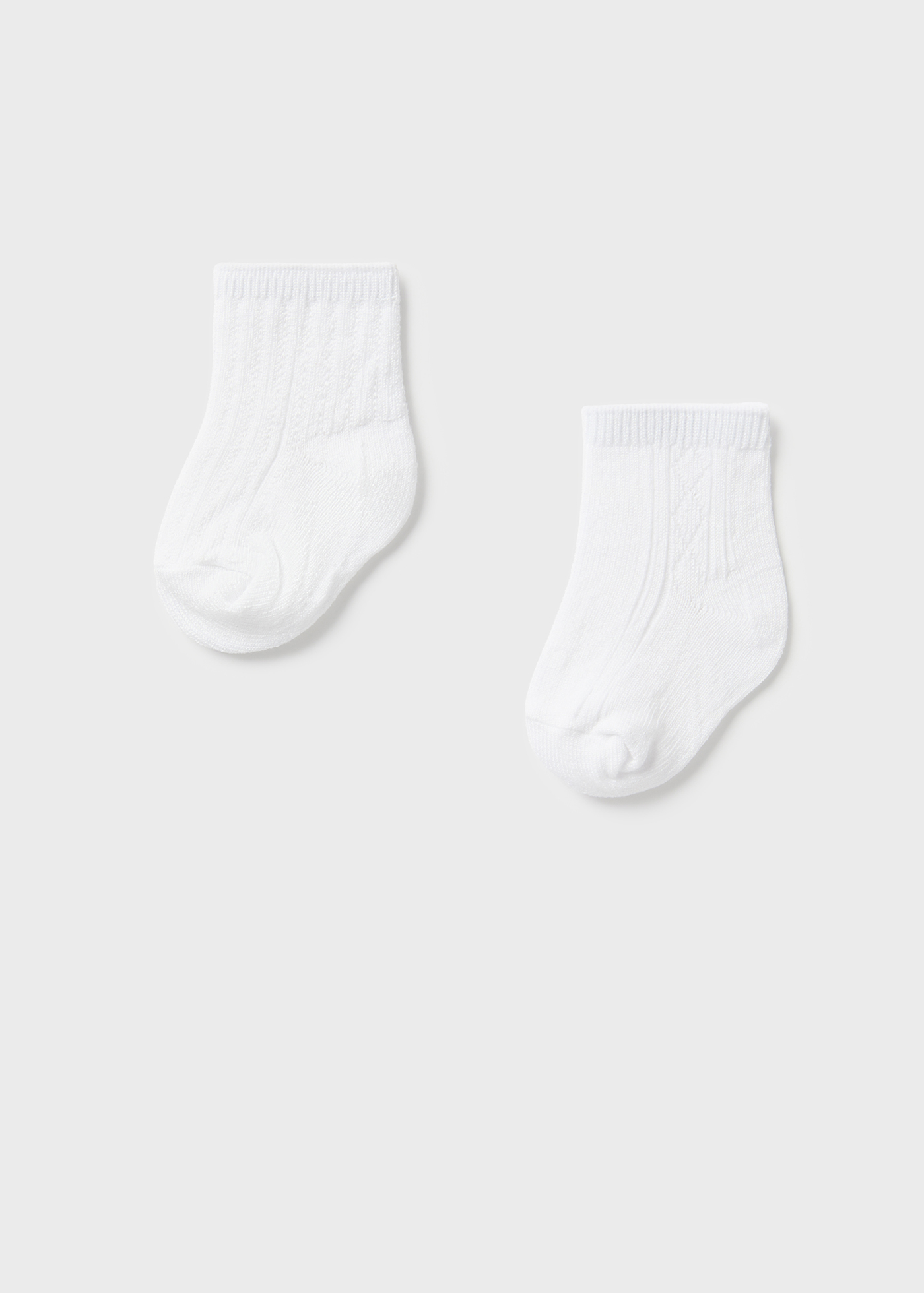 Pacote com 2 pares de meias de algodão para recém-nascidos