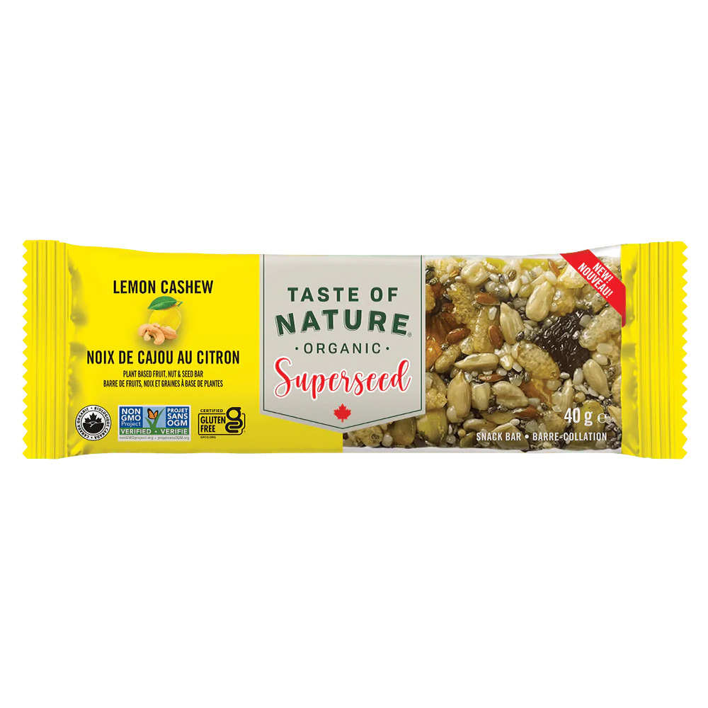 Barre bio au citron et noix de cajou - Vegan et sans gluten