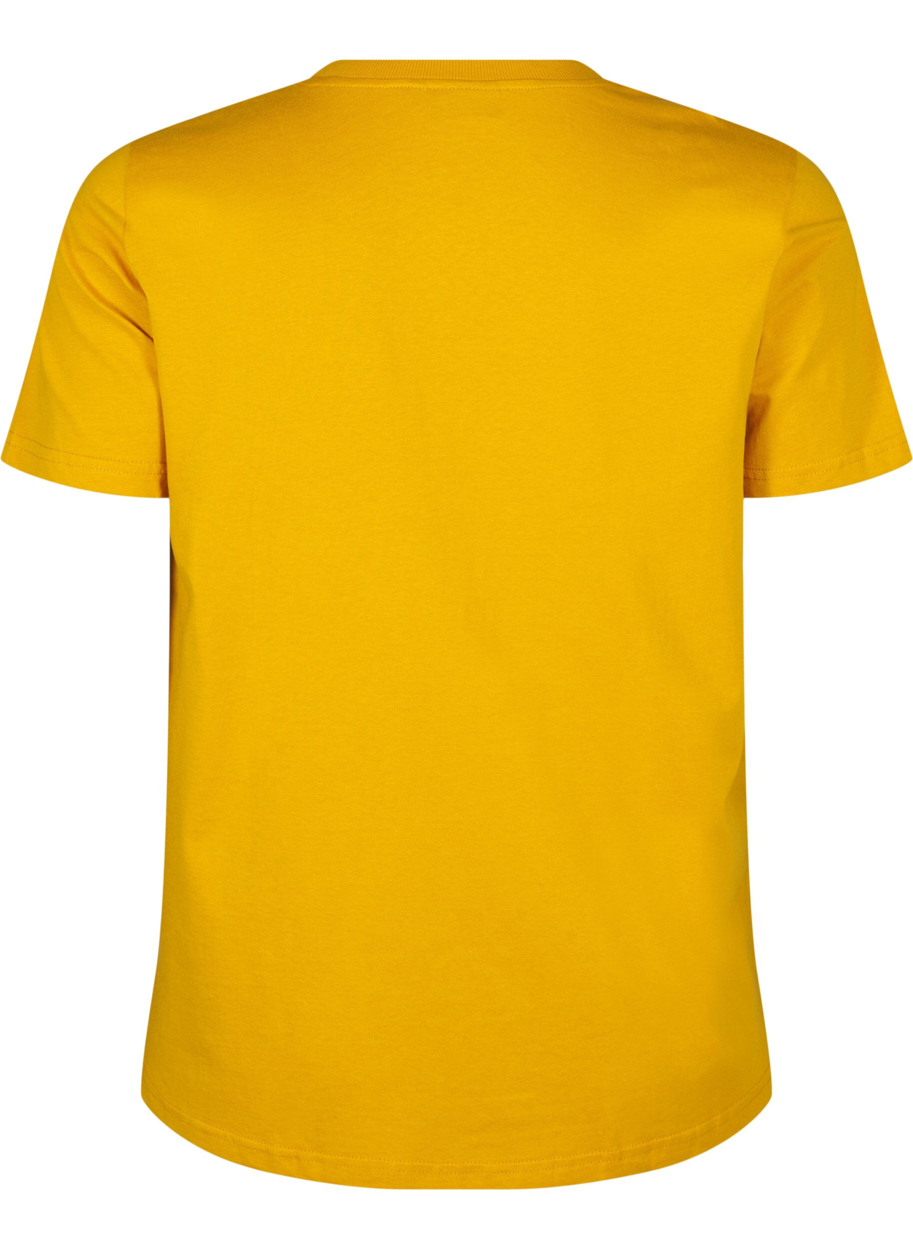 Basis t-shirt i bomuld med rund hals