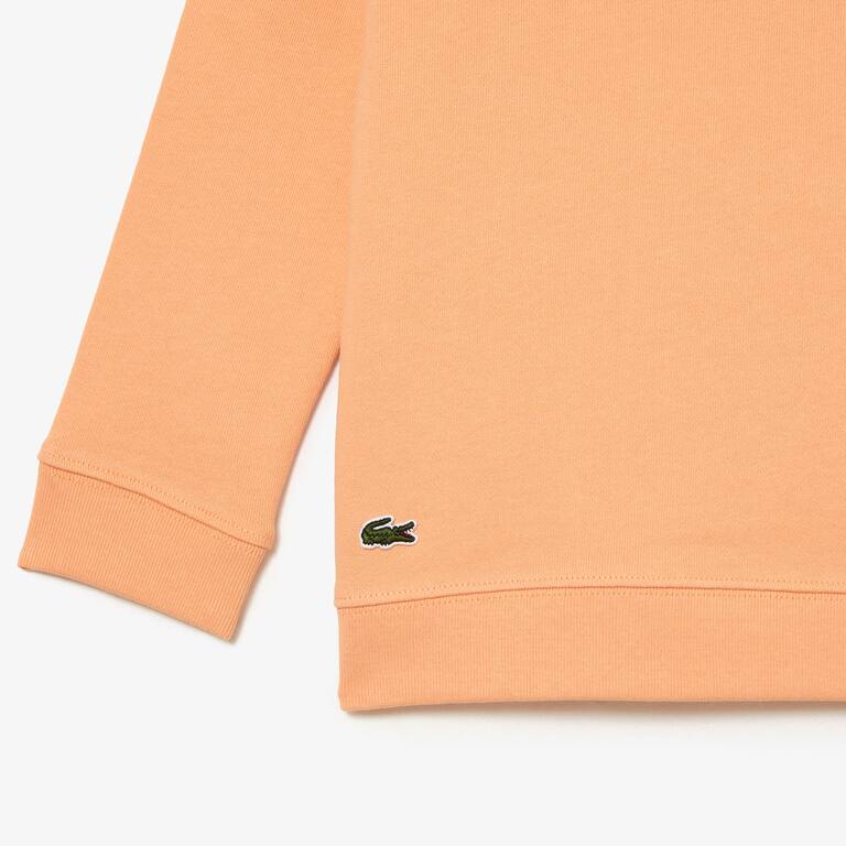Sweatshirt garçon Lacoste à col rond finitions bord-côtes Pullovers & Sweatshirts - Orange - Lacoste - Garçon
