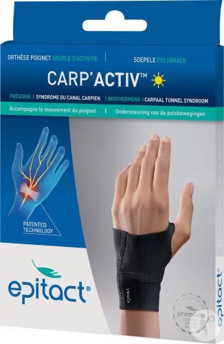 Epitact Orthèse Poignet Souple D'Activité Carp'Activ Syndrome Canal Carpien Taille M Droite 1 Pièce