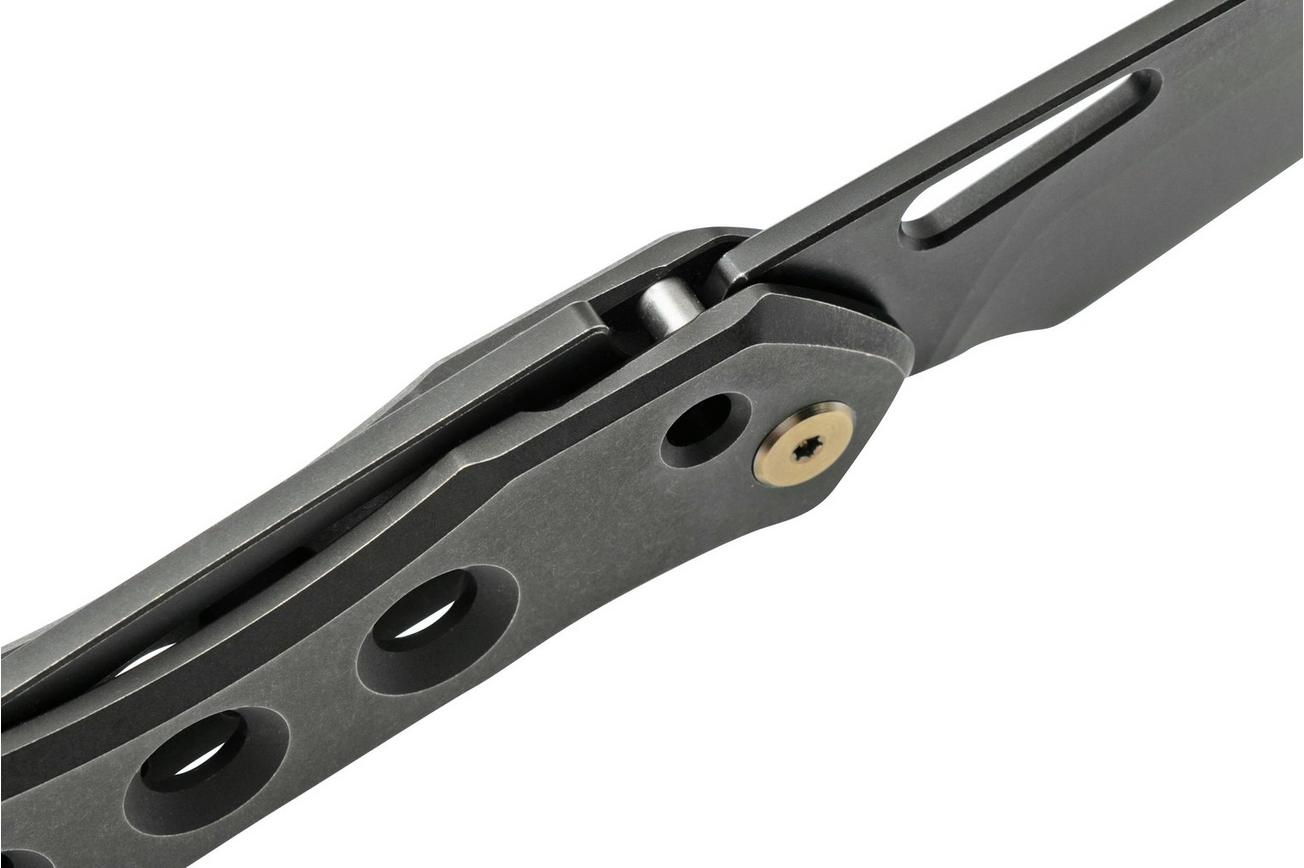 WE Knife Vision R 21031-2 Black Titanium, Black Stonewashed zakmes, Snecx design