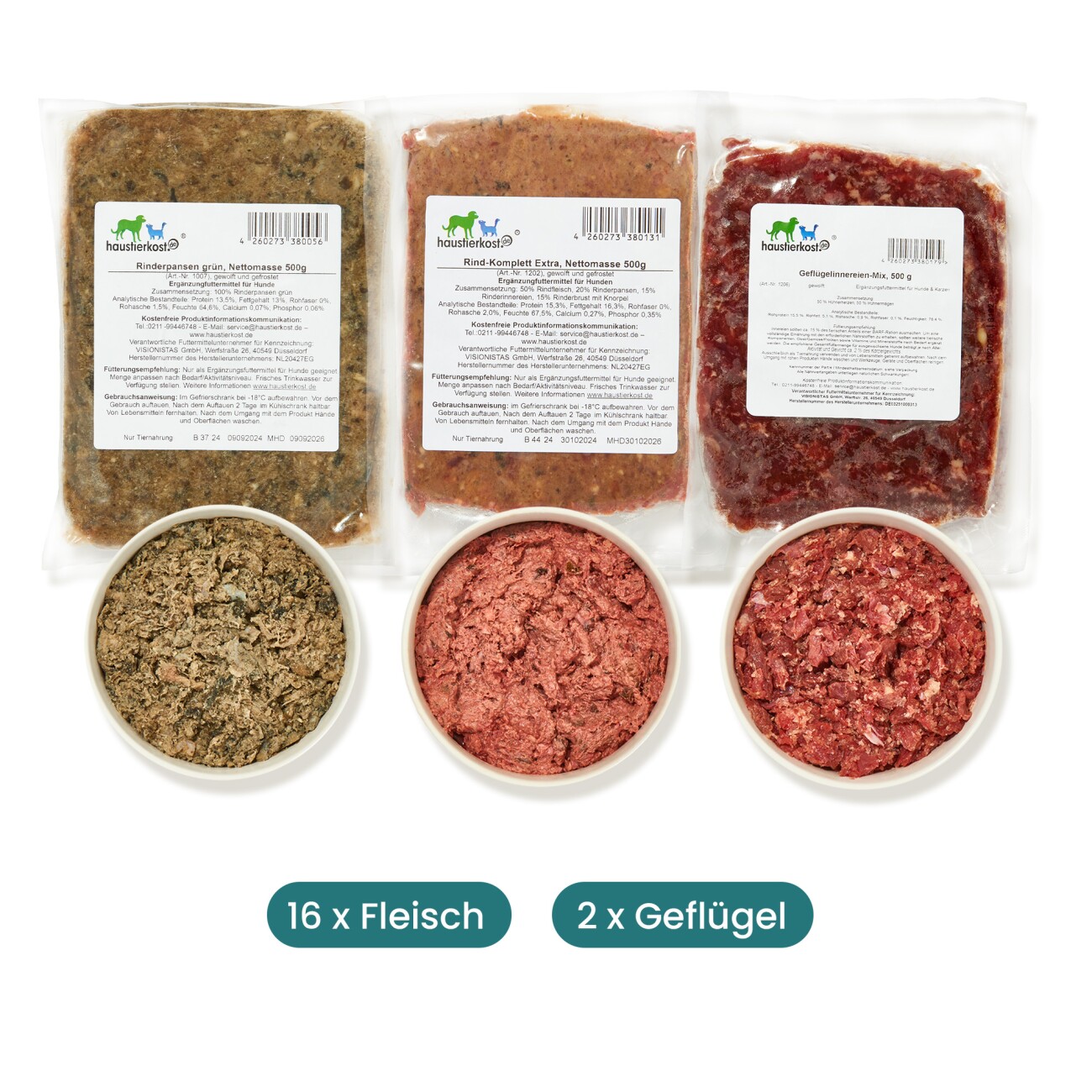 haustierkost.de Hund Adult Frostfutter 9 kg