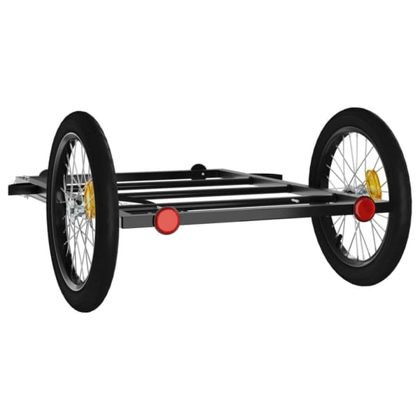 vidaXL Sykkelhenger svart 135x68x37 cm jern