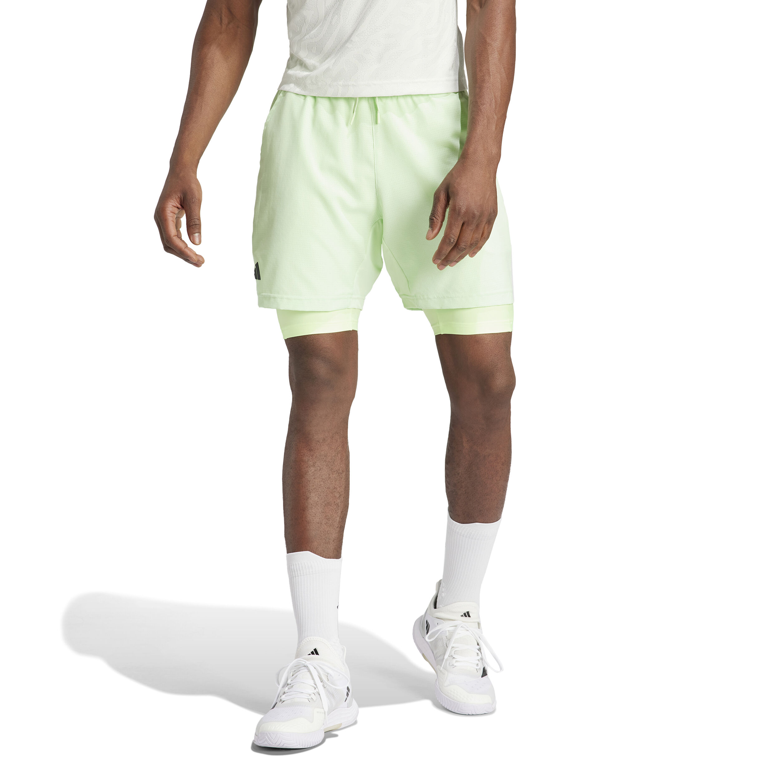 adidas Set With Tight 7in Shorts Hommes - Vert Clair