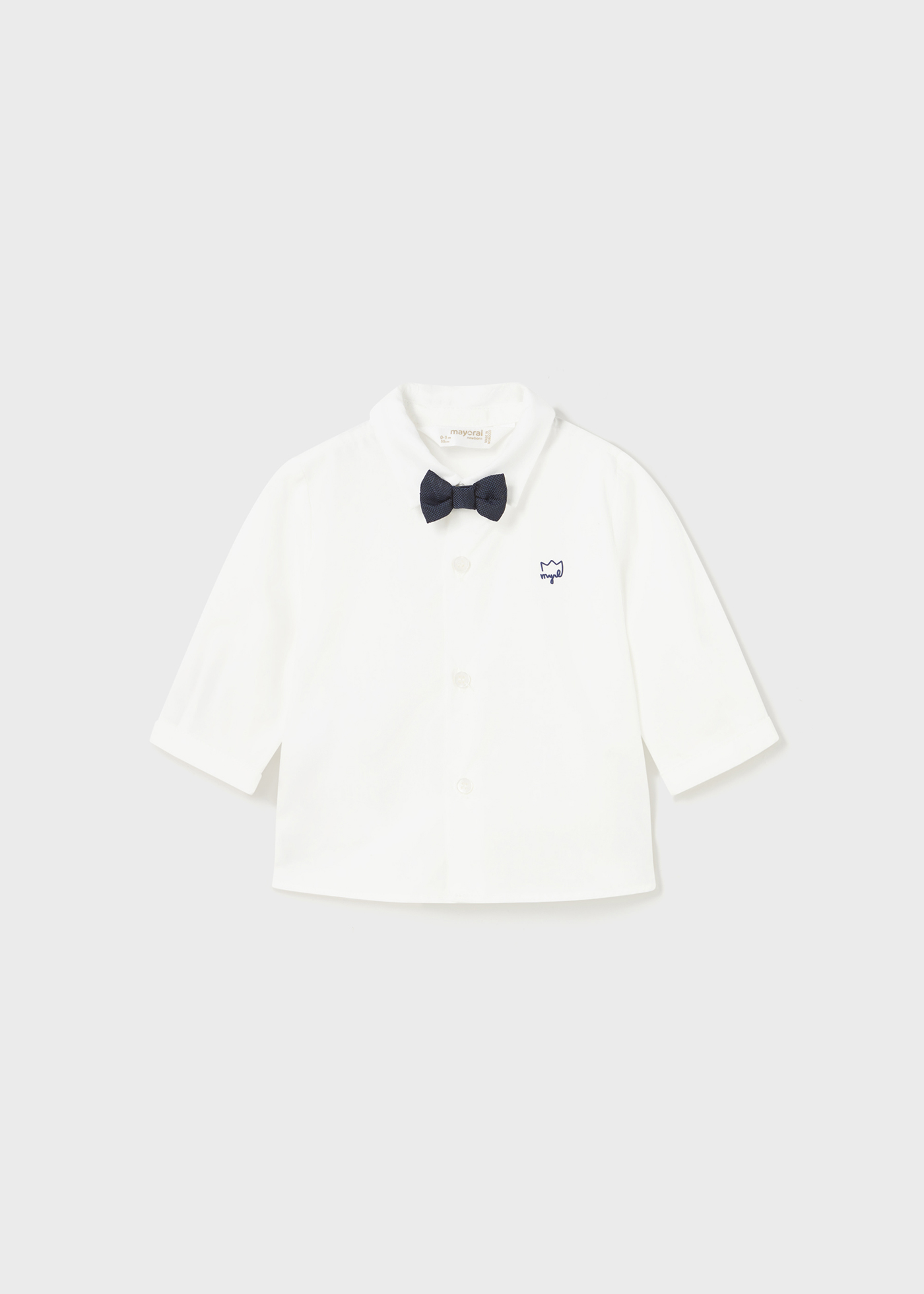 Camisa de recém-nascido com gravata borboleta